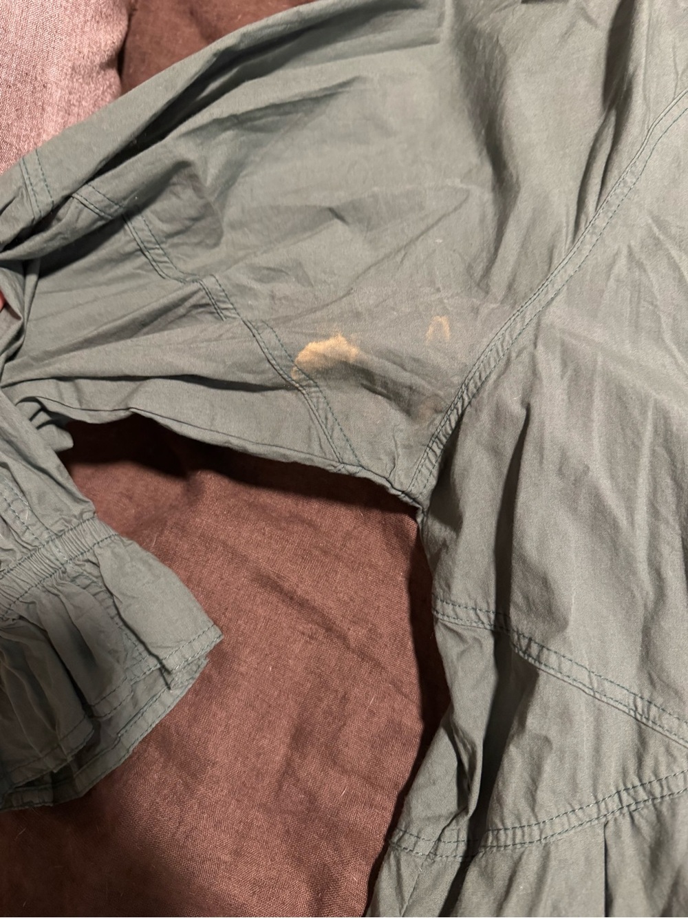 Free People Sage Green Button-Front Midi Shirt Dress - Picture 5 of 6